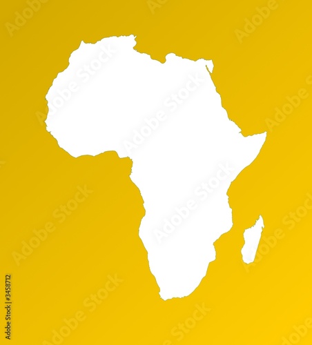 detailed africa map on orange gradient background