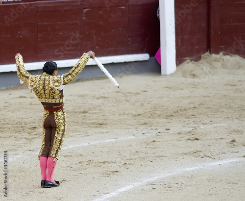 banderillero preparing to strike