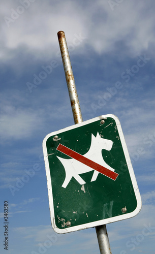 dogs allowed only on a lead