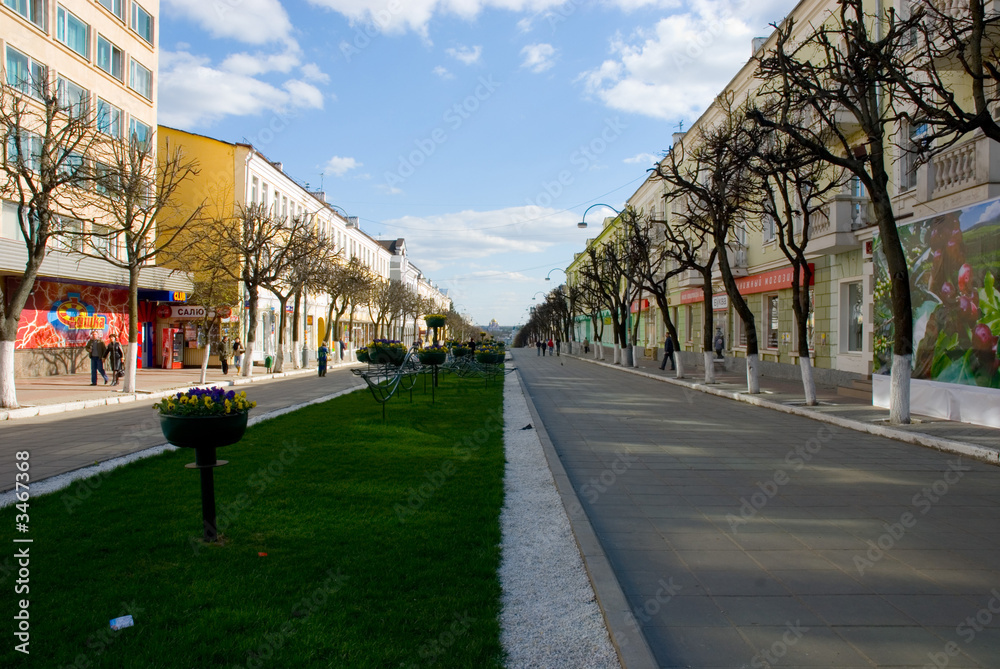 Naklejka premium city street
