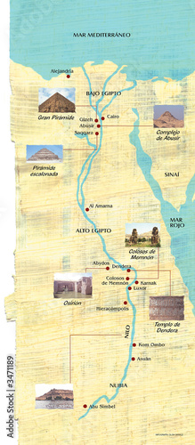 mapa de egipto photo