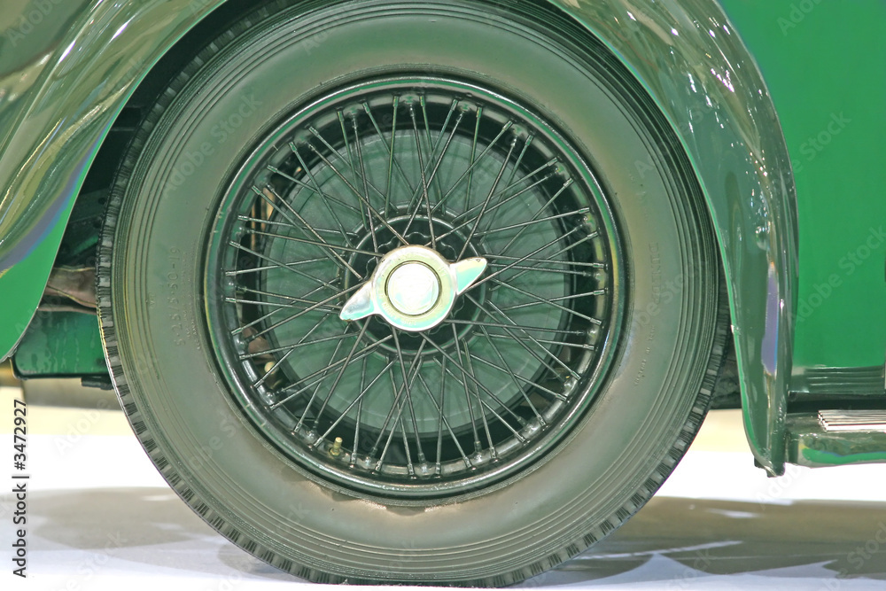 vintage car wheel