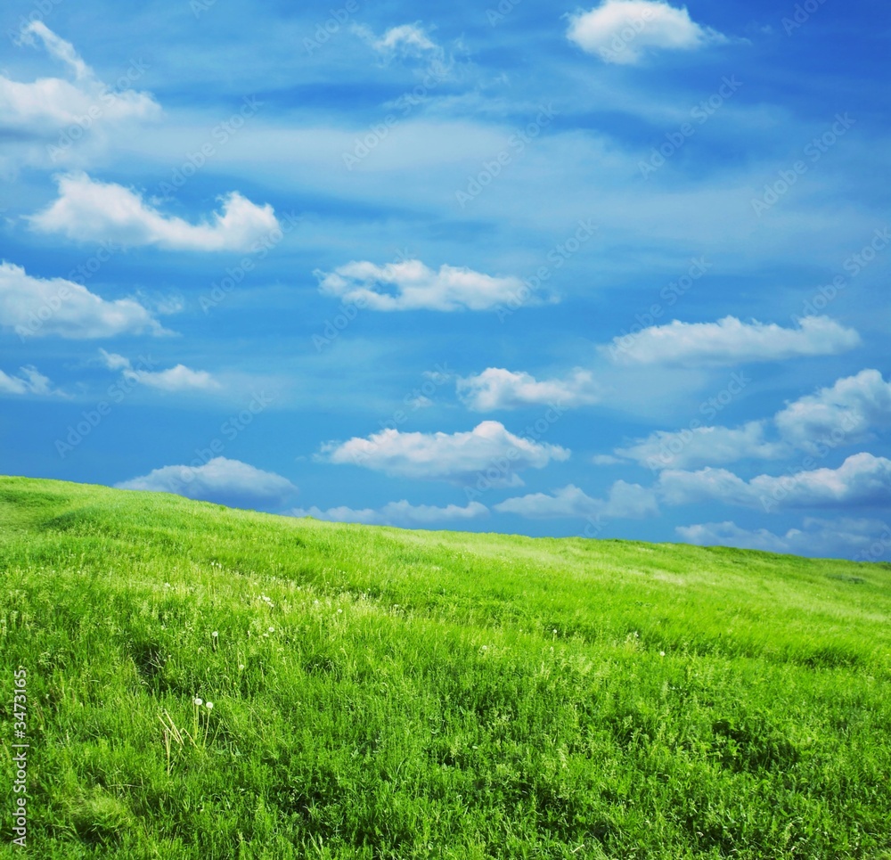 field and clouds