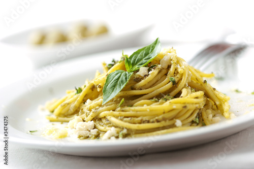 pasta with pesto sauce #3474375