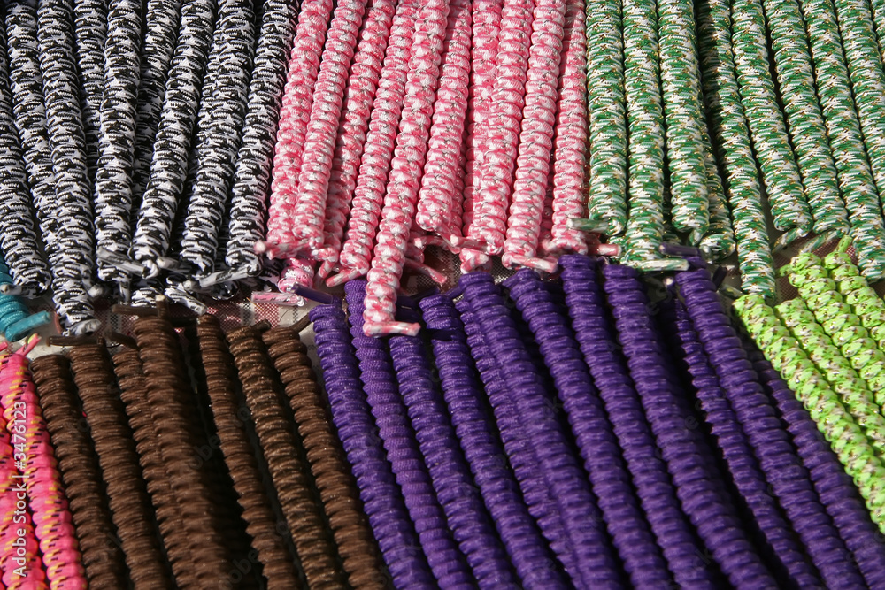 colorful spiral springy shoelaces Stock Photo Adobe Stock