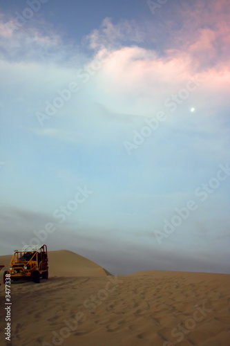 sand dunes at dusk