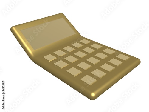 office calculator on white ...