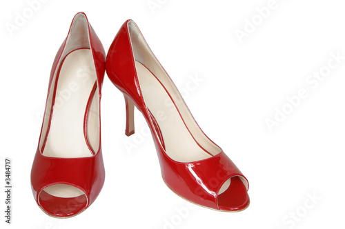 modern red shoes