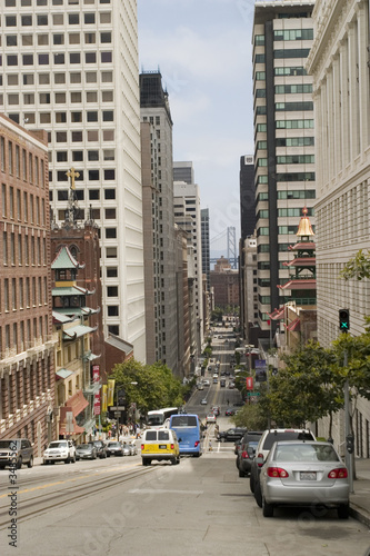 california street, san francisco looking down