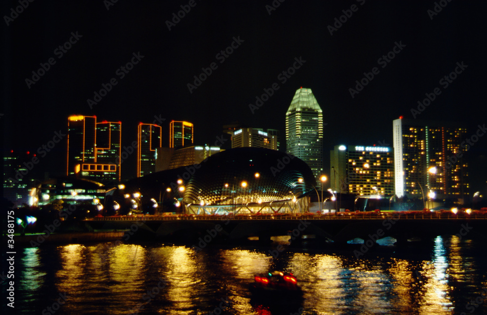 Obraz premium singapur bei nacht