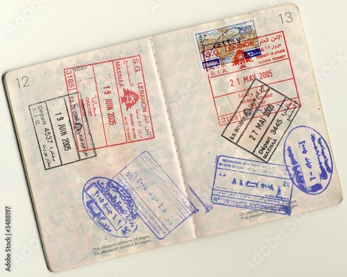 passport - lebanese stamps and visas