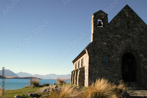 stone church near water
