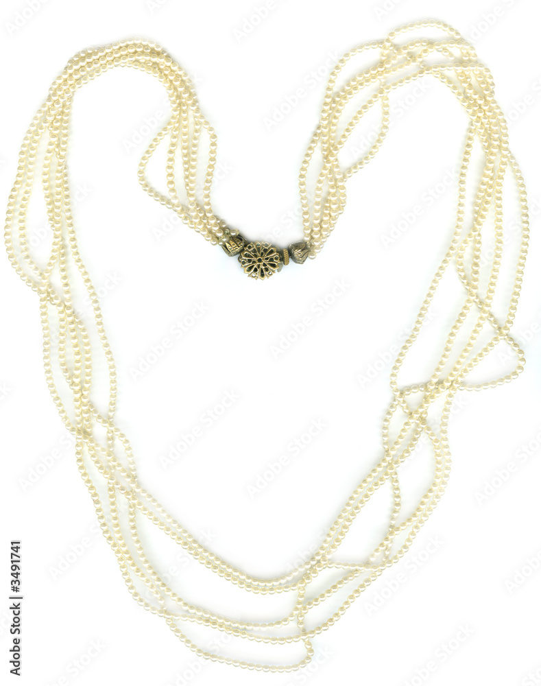 pearl necklace in a form of a heart pearl necklace in a form of a heart