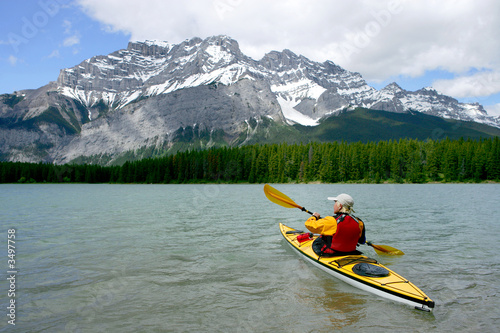 kayaking in banff
