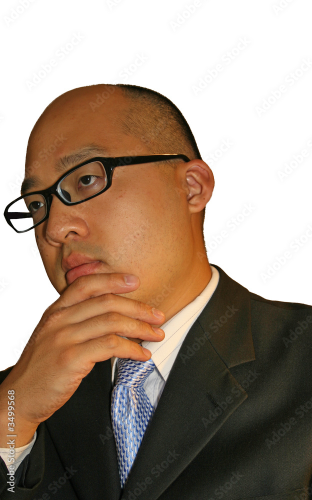 serious asian businessman