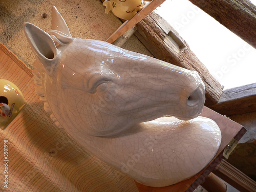 sculpture head of horse