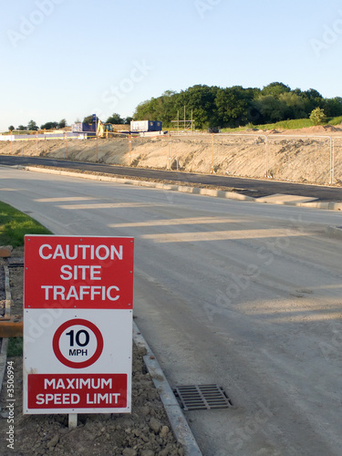 building site speed limit sign