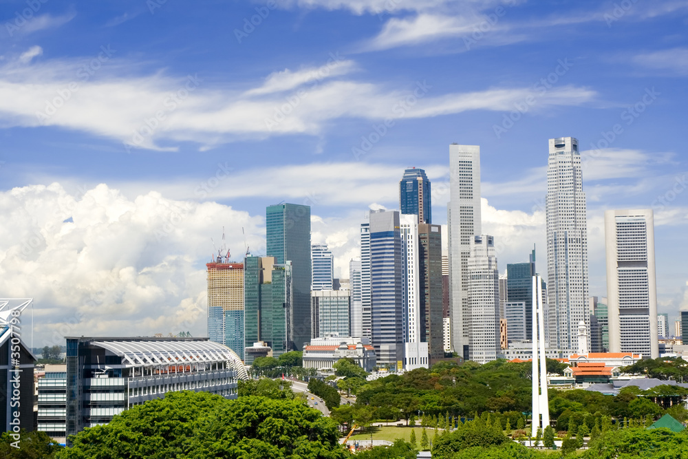 Naklejka premium singapore cityscape