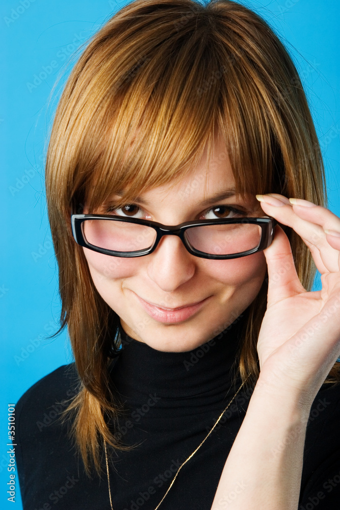 young woman in glasses young woman in glasses