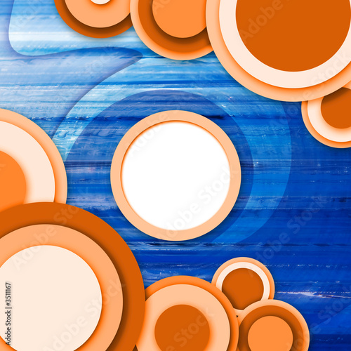 abstract circle background blue orange