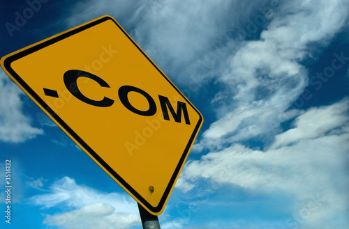 a dot com sign
