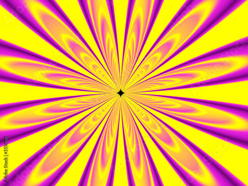 Sfondo psichedelico colorato. Motivo frattale. Fiore solare radiale