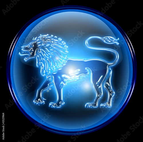 lion zodiac button icon