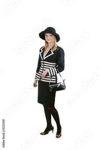 pretty young lady in formal dress