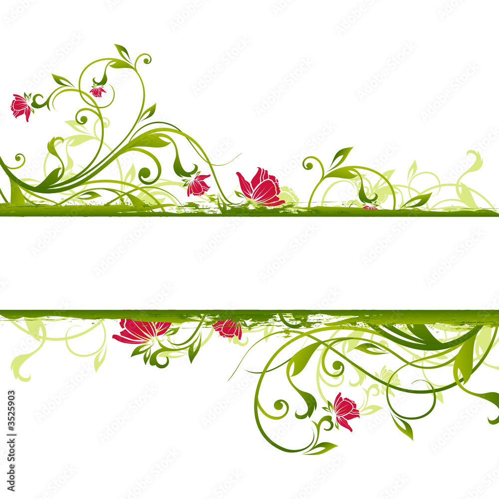 Leinwandbild Motiv - OnFocus : floral frame
