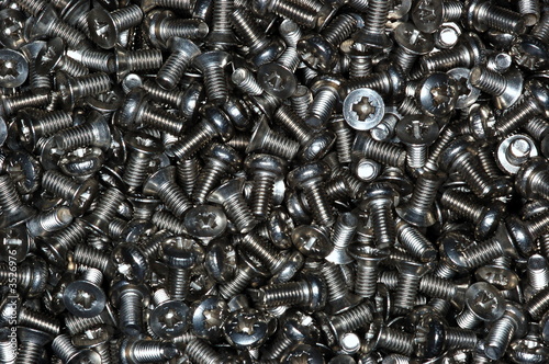 macro of metal hardware