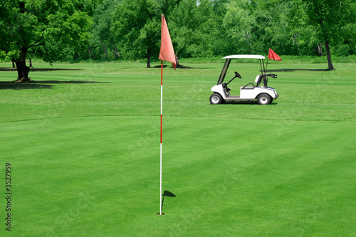Golf course and vehicle