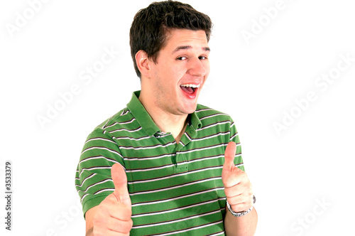 Guy giving thumbs up