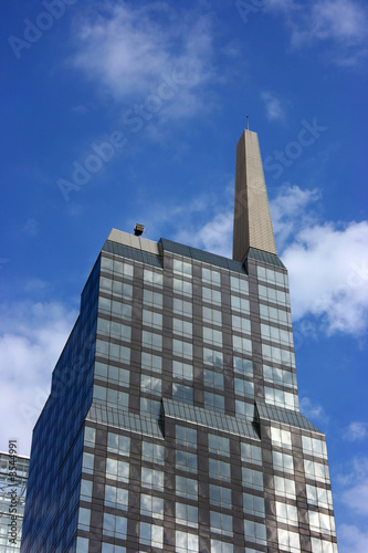 Glass highrise building in midtown Manhattan  New York.