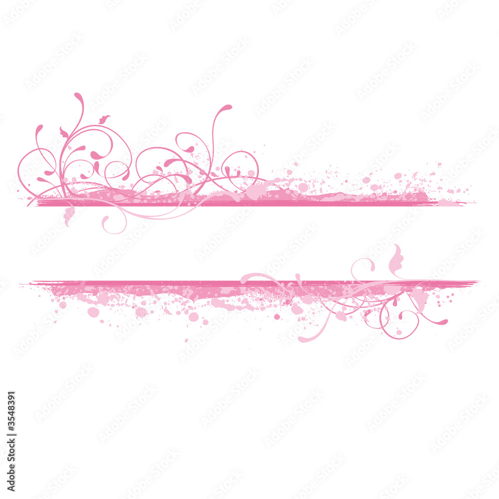 Pink design element, banner illustration