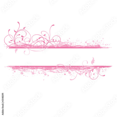 Pink design element, banner illustration