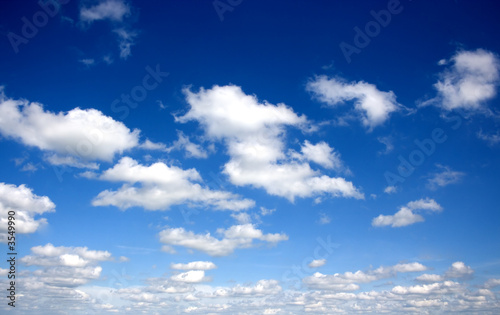 Blue sky with clouds.