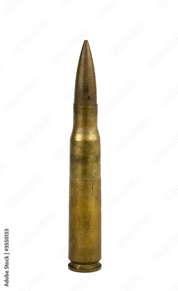 isolated rifle ammunition on white background isolated rifle ammunition on white background