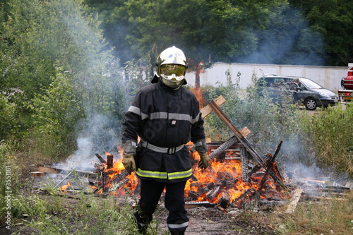 Pompier et feu