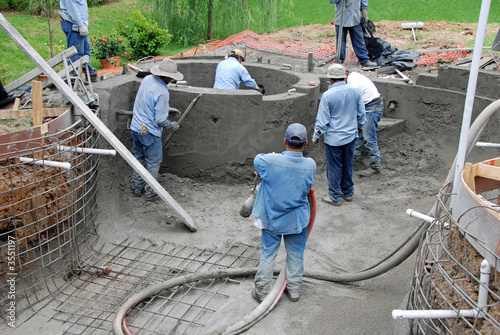 Photography New Pool Construction Team