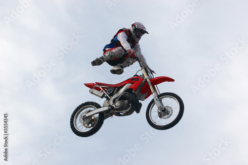 motorcyclist in air 