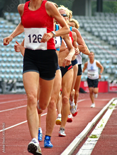 Runners at stadium