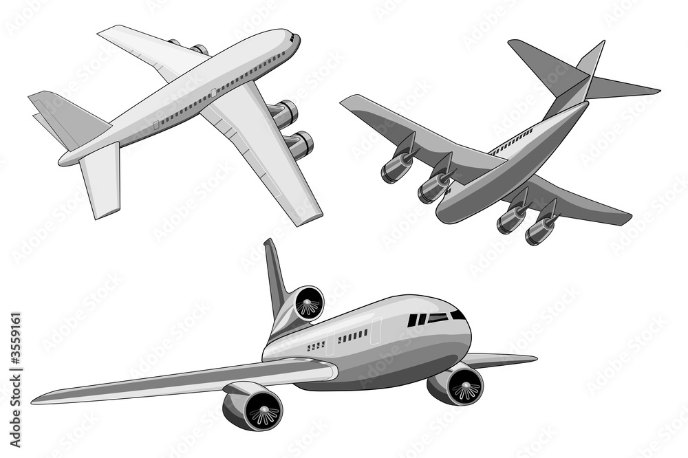 Fototapeta premium Jet planes different views