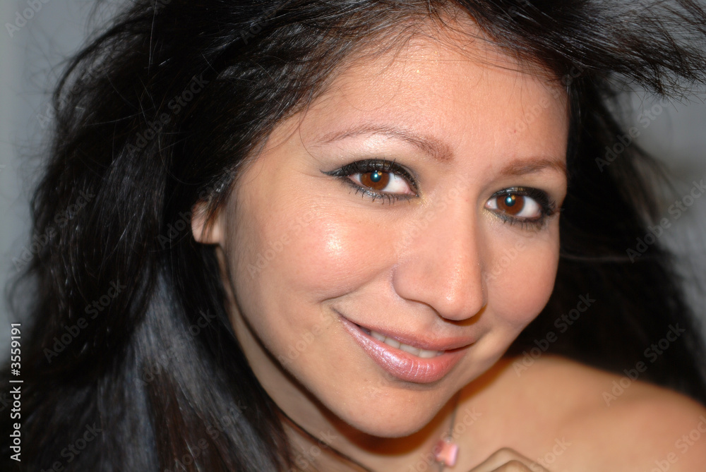 Naklejka premium Happy female latina