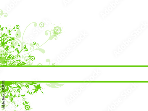 green abstract flora background