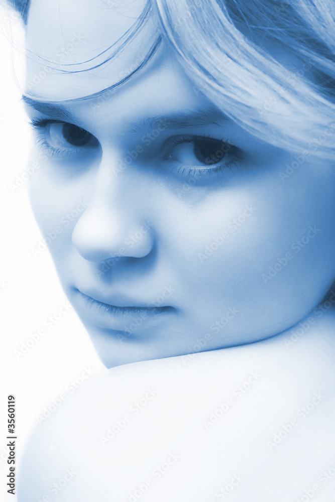 Portrait of the sexual young woman on a white background Portrait of the sexual young woman on a white background