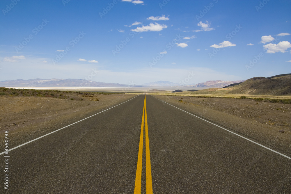 Straight Highway in Nevada / USA
