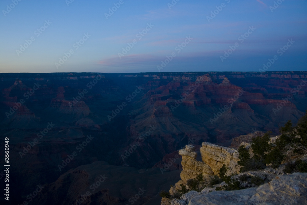 Sunset vista of Grand Canyon National Park, Arizona, USA