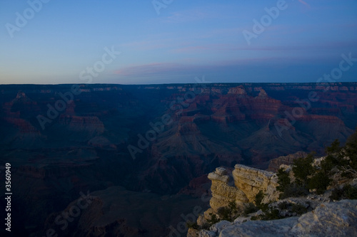 Sunset vista of Grand Canyon National Park, Arizona, USA