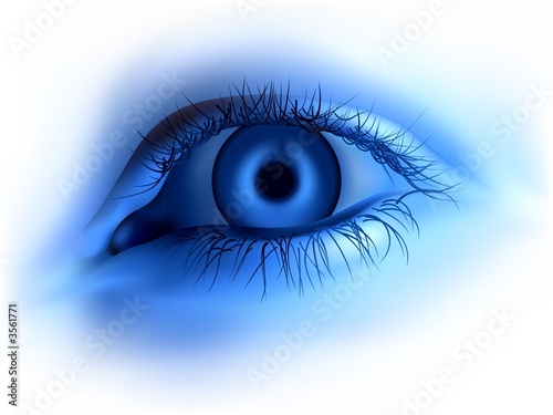Blue human eye - Highly detailed illustration photo