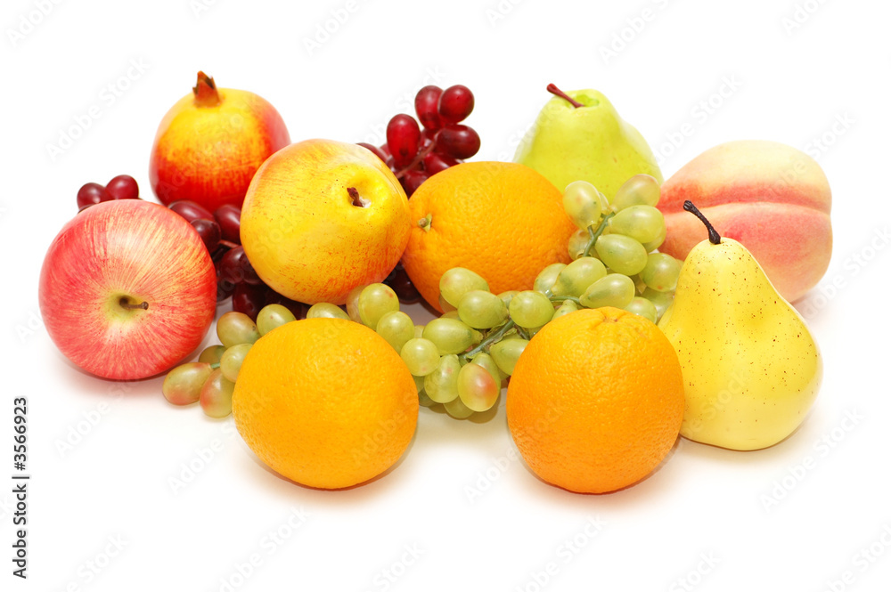 Various fruits isolated on the white background Various fruits isolated on the white background